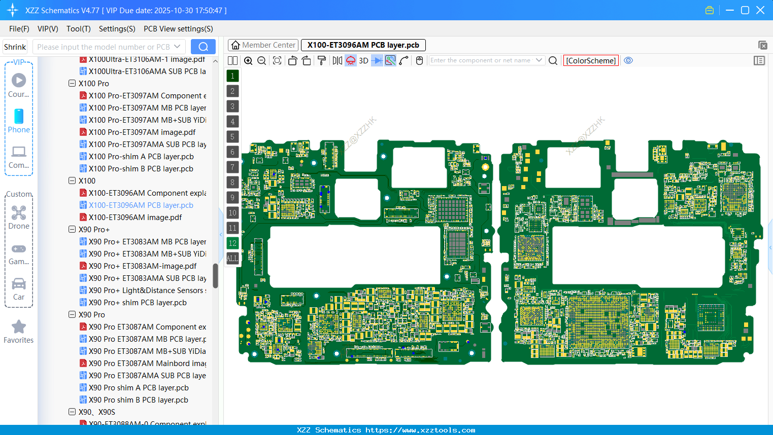 VIVO X100-ET3096AM PCB Layer